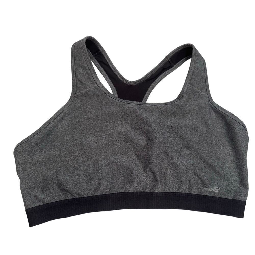 Avia Women's Medium Support Grey Racerback Sports Bra Plus Size XXL/20 - Picture 2 of 7